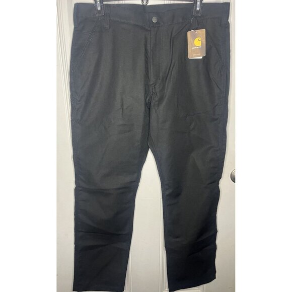 Carhartt NEW NWT Rugged Stretch Canvas Trousers Pants 38 X 34 In Black Utility - Picture 3 of 10